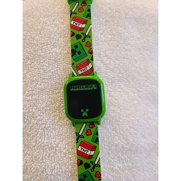 Minecraft LED Digital Watch W/ Creeper TNT Mojang - preowned, - Picture 1 of 5